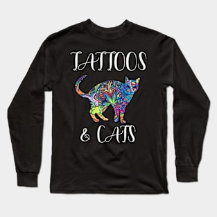 Tattoos Cats Long Sleeve T-Shirt